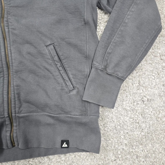 American Giant Jacket Mens Large Gray Moto Full Zip Heavy USA Minimalist Sweater - Picture 2 of 11